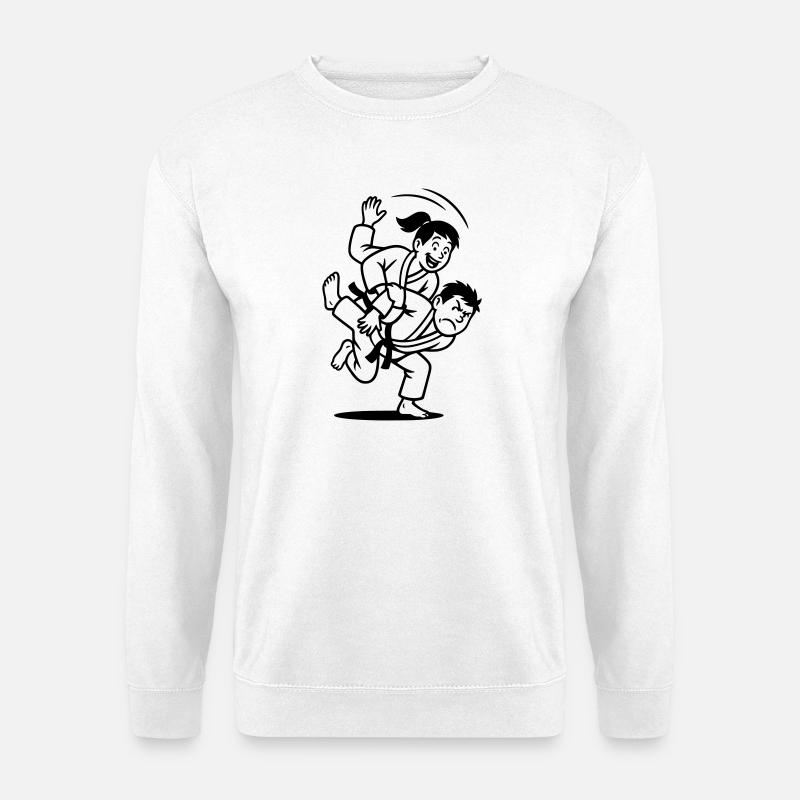 judoka wurf - Unisex Pullover - Weiß