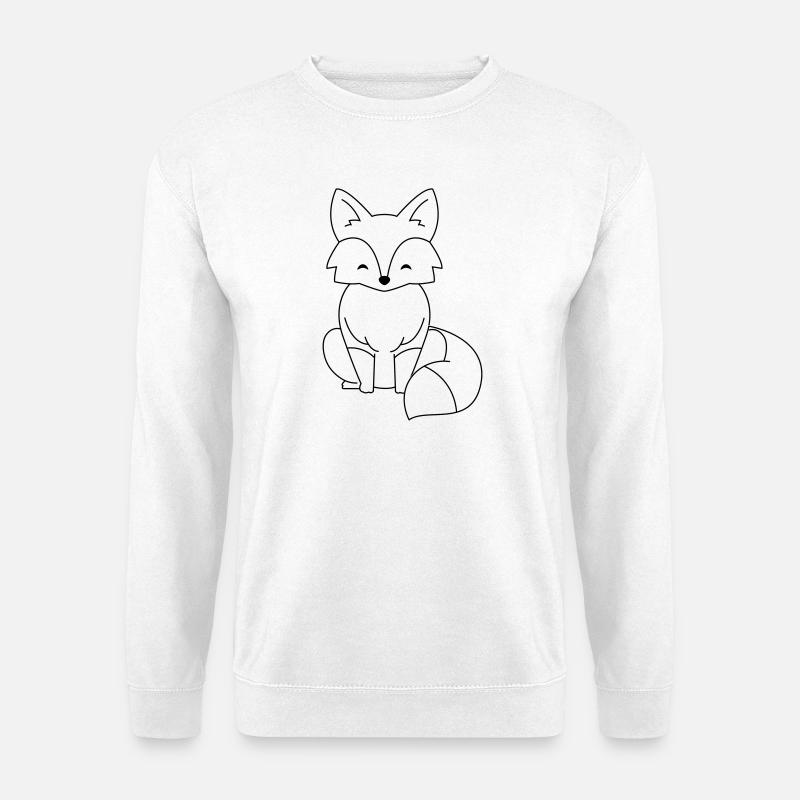Comic Fox in Black - Unisex Sweatshirt - white
