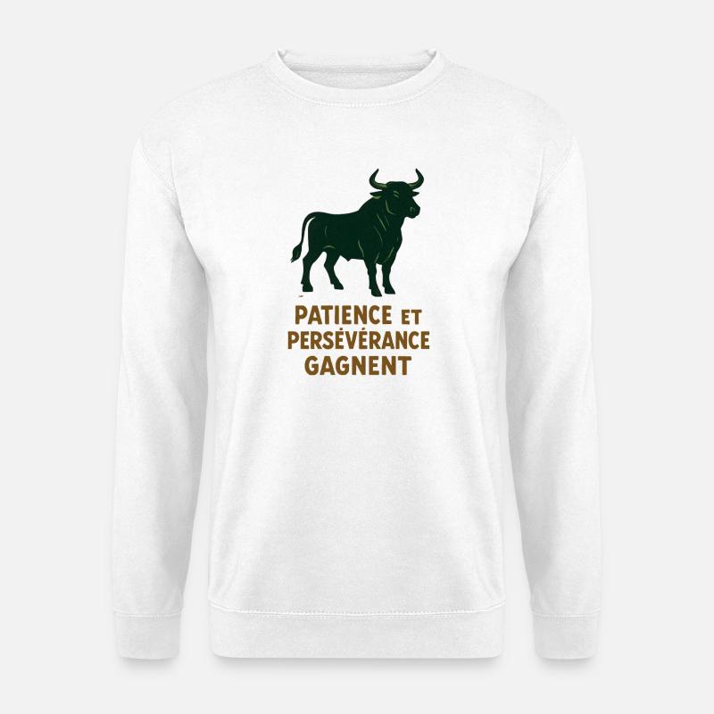 Sternzeichen Stier - Astrologie - Unisex Pullover - Weiß