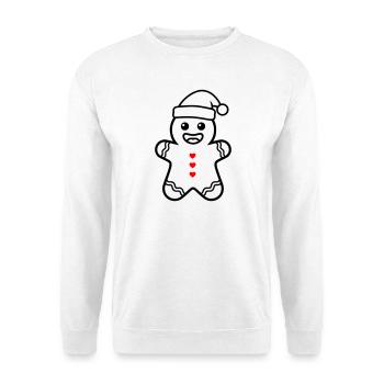 Bonhomme en pain d’épices sucré | Noël avec le cœur - Sweat-shirt Unisexe - blanc - Devant