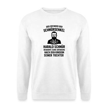 Inventeur de lacets Dicton drôle - Sweat-shirt Unisexe - blanc - Devant