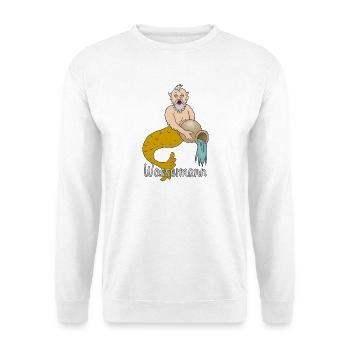 Zodiac sign Aquarius with a jug - Unisex Sweatshirt - white - Front