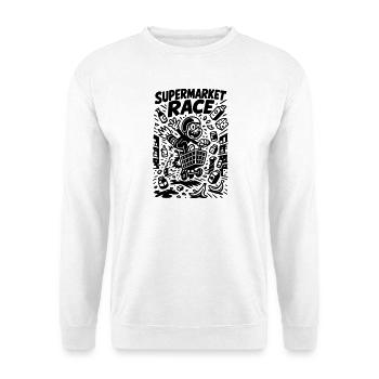 Supermarkt Rennen Kinder Witzig - Unisex Pullover - Weiß - Vorne