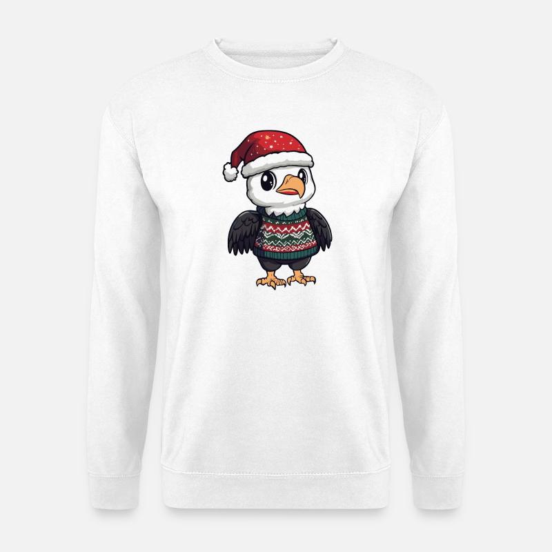 Adler Weihnachten Xmas - Unisex Pullover - Weiß