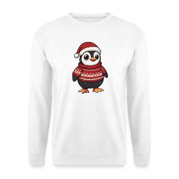 Pinguin Weihnachten Xmas - Unisex Pullover - Weiß - Vorne