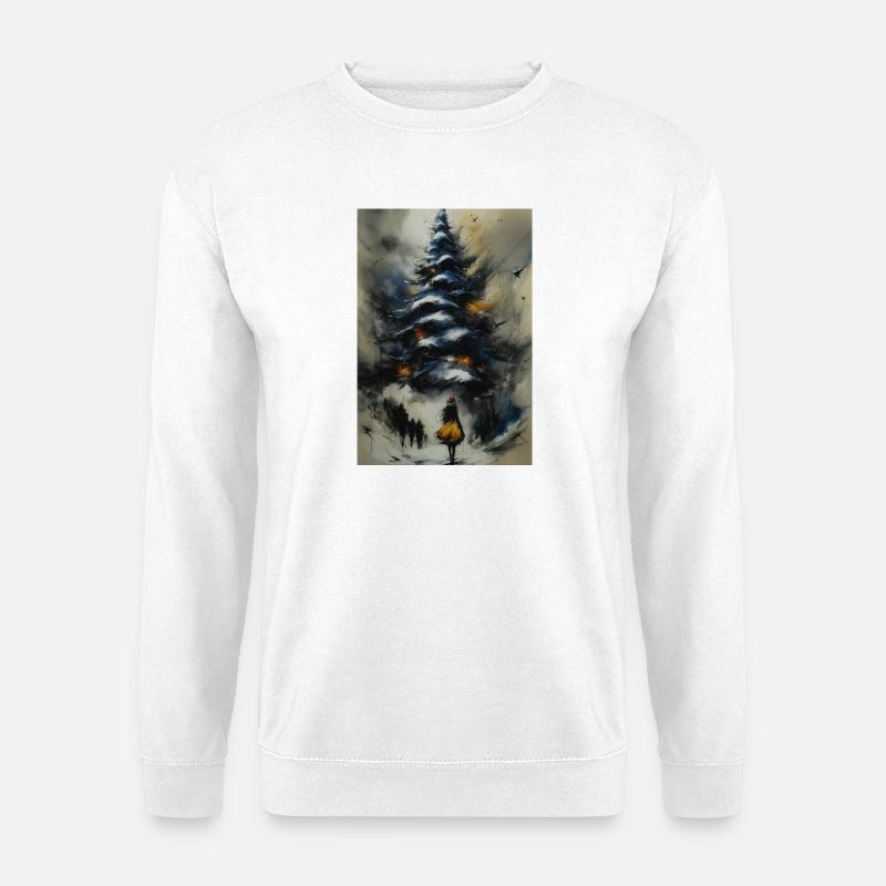 Winter path under the tree - Unisex Sweatshirt - white