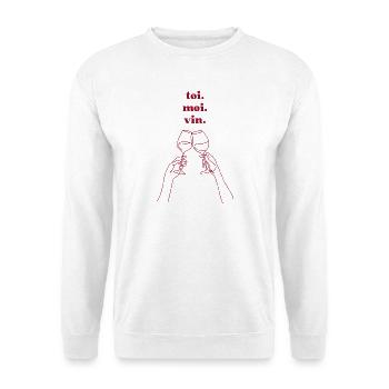 Du. Ich. Wein. - Unisex Pullover - Weiß - Vorne