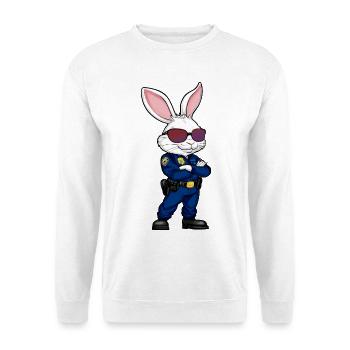 Policier Lapin - Sweat-shirt Unisexe - blanc - Devant