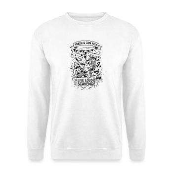 Trash and Jam Pals - Unisex Pullover - Weiß - Vorne