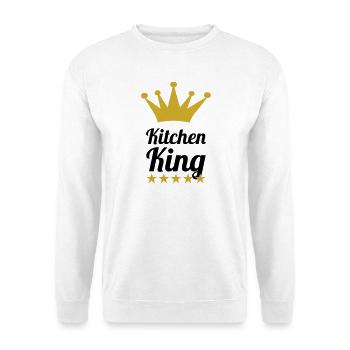 Le Roi de la cuisine - Sweat-shirt Unisexe - blanc - Devant