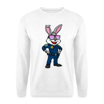 Police Rabbit - Unisex Sweatshirt - white - Front