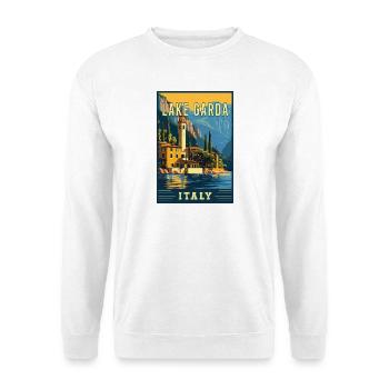 Explore Beauty of Lake Garda in Italy - Unisex Sweatshirt - white - Front