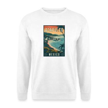 Discover Acapulco in Mexico Tropical Travel Art - Unisex Sweatshirt - white - Front