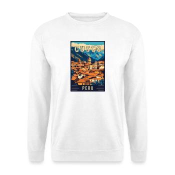 Experience Vibrant Cusco in Peru - Travel Art - Unisex Sweatshirt - white - Front