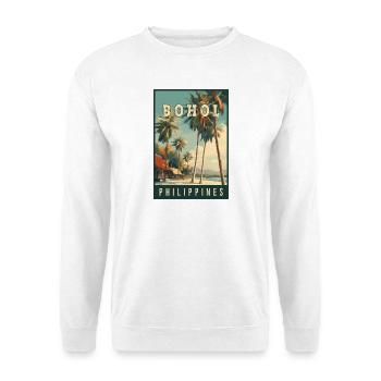 Entdecken Sie die tropische Insel Bohol auf den Philippinen - Unisex Pullover - Weiß - Vorne