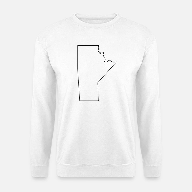Manitoba Gliederungskarte - Unisex Pullover - Weiß