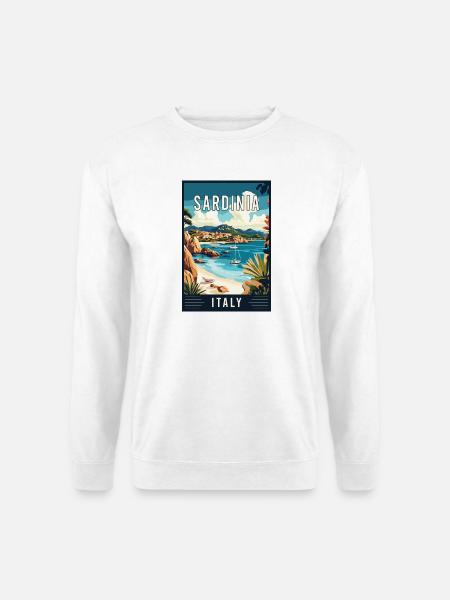 Entdecken Sie das Küstenparadies Sardiniens in Italien - Unisex Pullover - Weiß