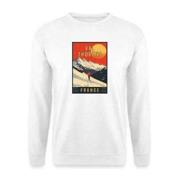 Experience Alpine Ski Paradise Val Thorens France - Unisex Sweatshirt - white - Front