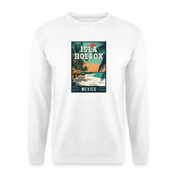 Experience Paradise on Isla Holbox in Mexico - Unisex Sweatshirt - white - Front