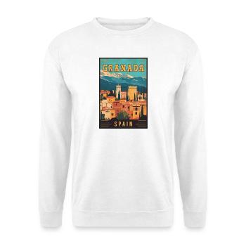 Explore Granada in Spain Beauty of Alhambra - Unisex Sweatshirt - white - Front