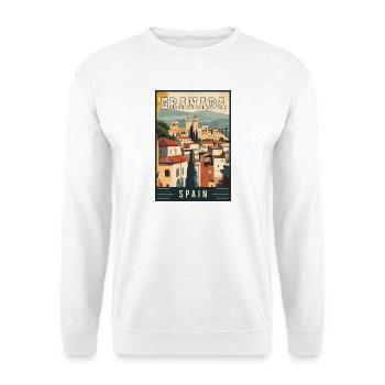 Experience Granada in Spain Beauty of Alhambra - Unisex Sweatshirt - white - Front