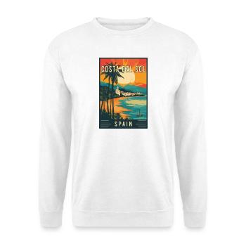 Erkunden Sie die Mittelmeer-Costa del Sol in Spanien - Unisex Pullover - Weiß - Vorne