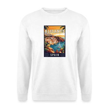 Explore Mediterranean Charm of Alicante in Spain - Unisex Sweatshirt - white - Front