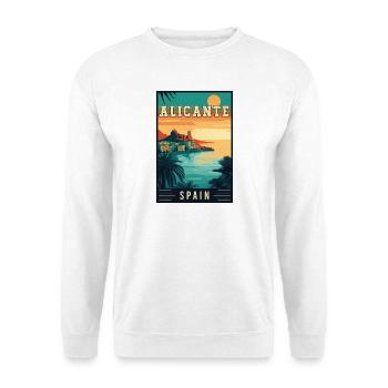 Erleben Sie den mediterranen Charme von Alicante, Spanien - Unisex Pullover - Weiß - Vorne