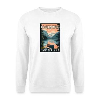 Explore Alpine Gem Oeschinensee in Switzerland - Unisex Sweatshirt - white - Front