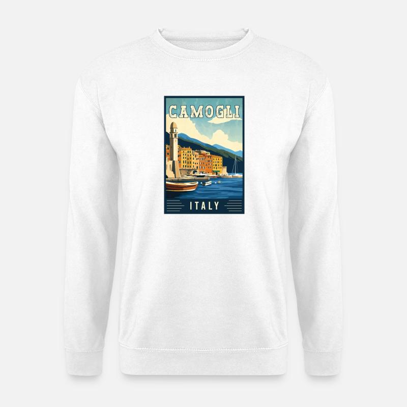 Explore Charming Camogli in Italy - Unisex Sweatshirt - white