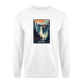 Discover Majestic Krimml Waterfall in Austria - Unisex Sweatshirt - white - Front