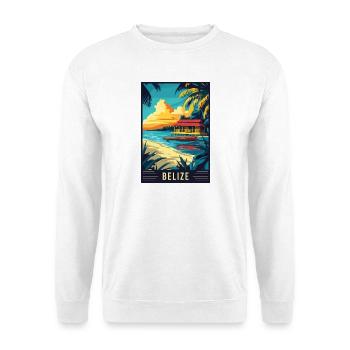 Entdecken Sie das tropische Paradies von Belize - Unisex Pullover - Weiß - Vorne
