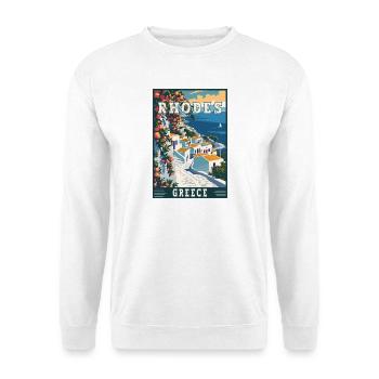 Explore Timeless Beauty of Rhodes in Greece - Unisex Sweatshirt - white - Front