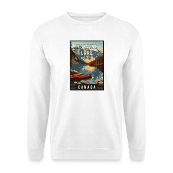 Découvrez le lac Moraine, Canada, parc national de Banff - Sweat-shirt Unisexe - blanc - Devant