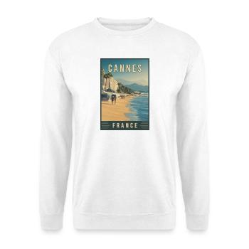 Explore French Riviera and Cannes in France - Unisex Sweatshirt - white - Front