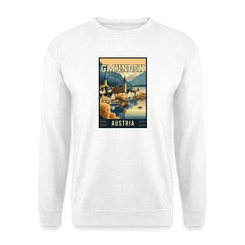 Experience the Lakeside Beauty of Gmunden Austria - Unisex Sweatshirt - white - Front