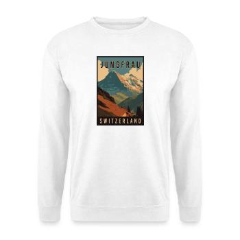 Discover Swiss Landscape Jungfrau in Switzerland - Unisex Sweatshirt - white - Front