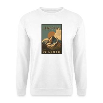 Explore Swiss Landscape Jungfrau in Switzerland - Unisex Sweatshirt - white - Front