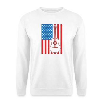 Guitar USA Flag - Unisex Sweatshirt - white - Front