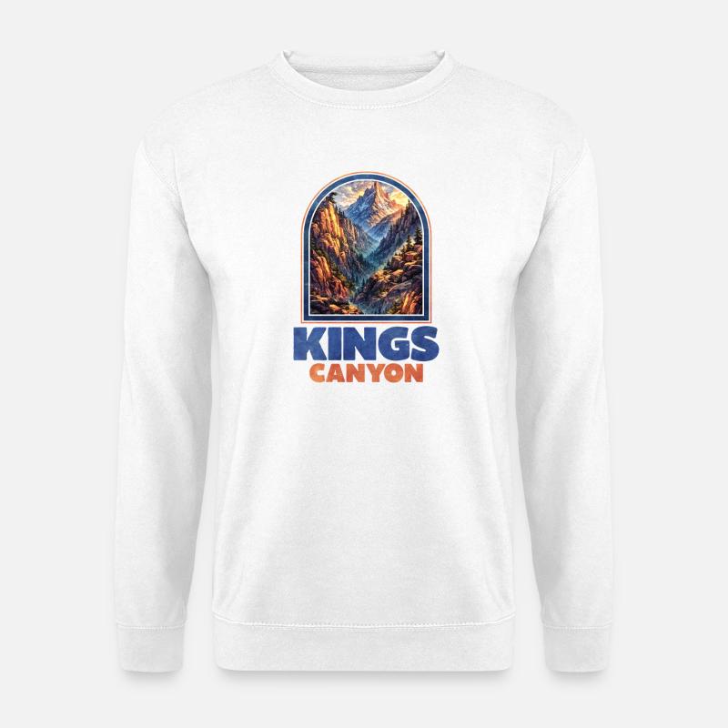 Kings Canyon Berglandschaft Poster - Unisex Pullover - Weiß