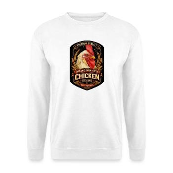 Hahn der Schönste Bauernhof Hühner - Unisex Pullover - Weiß - Vorne