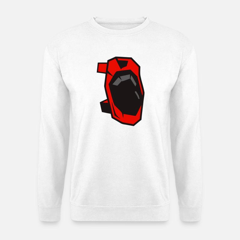 Motorrad Knieschutz Protektor - Unisex Pullover - Weiß