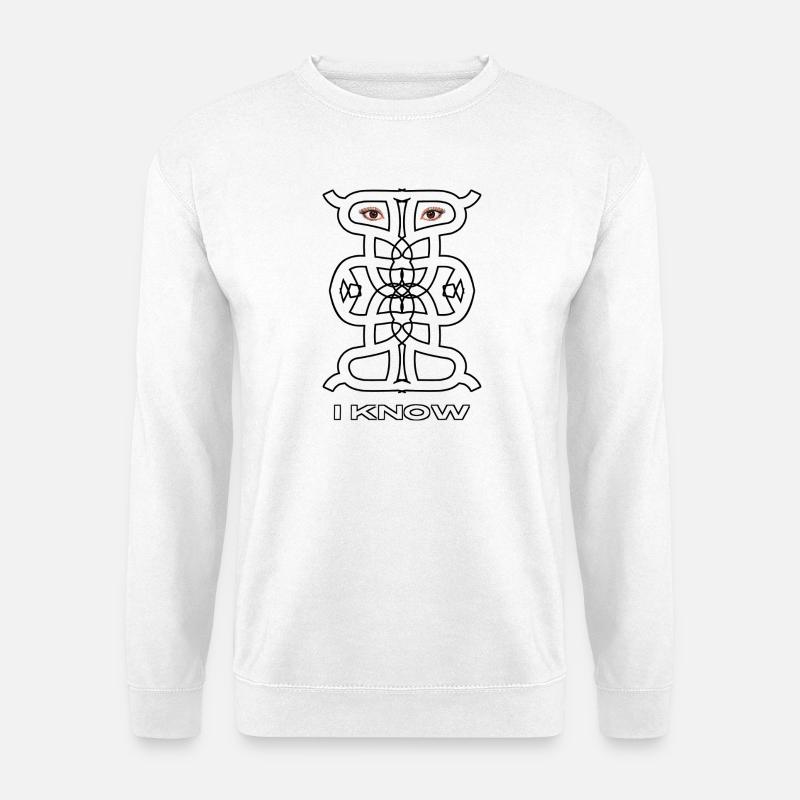 I Know - Abstract Symbolic Observer - Unisex Sweatshirt - white