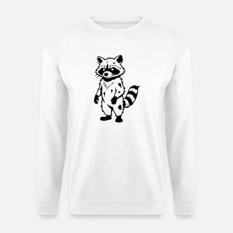 Zombie Raccoon - Unisex Sweatshirt - white