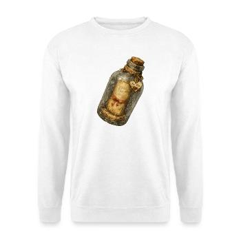 Vintage-Botschaft in einer Flasche - Unisex Pullover - Weiß - Vorne