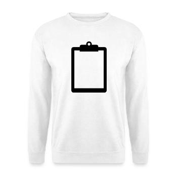 Klemmbrett - Unisex Pullover - Weiß - Vorne