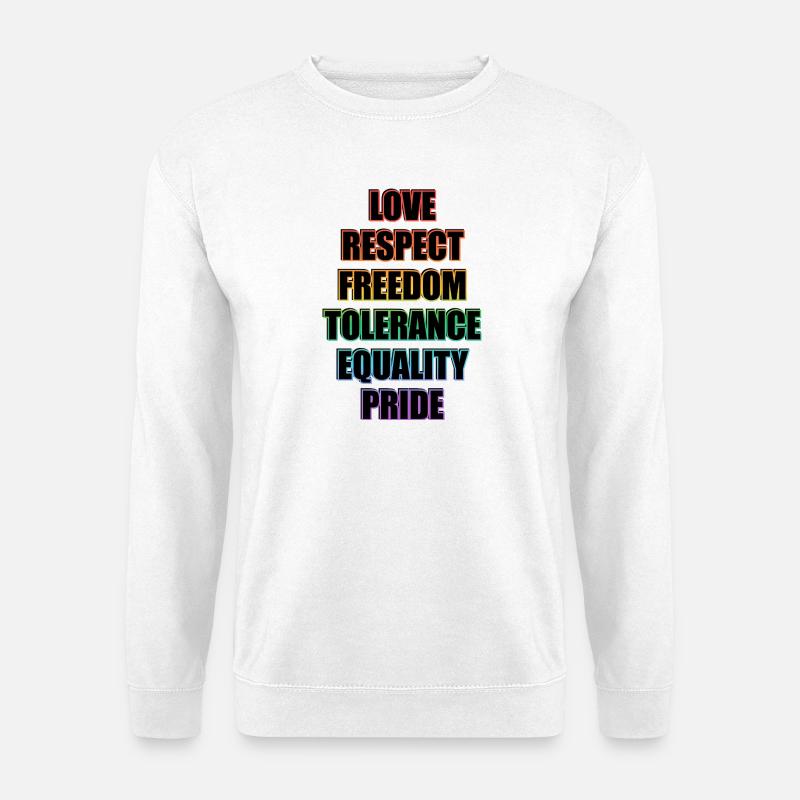 LGBTQ-Pride-Werte - Unisex Pullover - Weiß