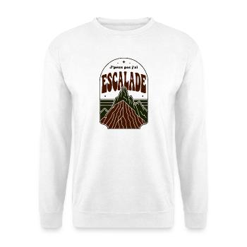 Escalade Montagne Retro Logo - Sweat-shirt Unisexe - blanc - Devant