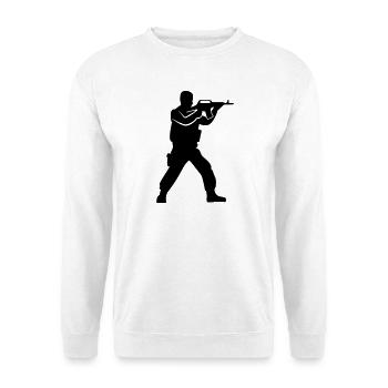 Soldier Silhouette - Unisex Sweatshirt - white - Front