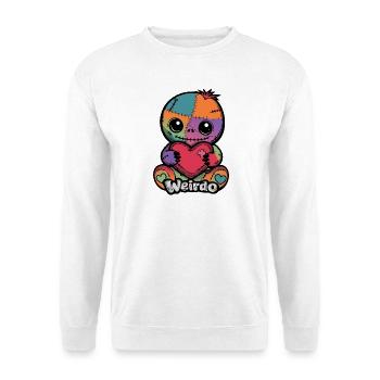 Cœur de Héros Étrange Câlin en Patchwork - Sweat-shirt Unisexe - blanc - Devant